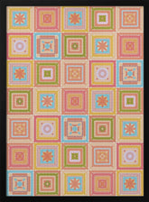 Colorful digital grandma squares III Poster