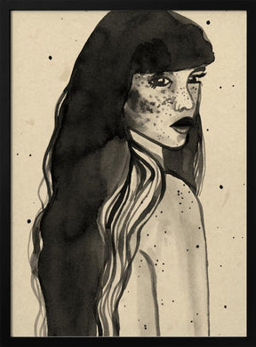 Long Hair Lady Poster