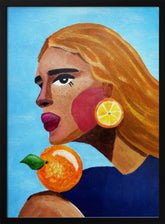 Woman With Orange Poster