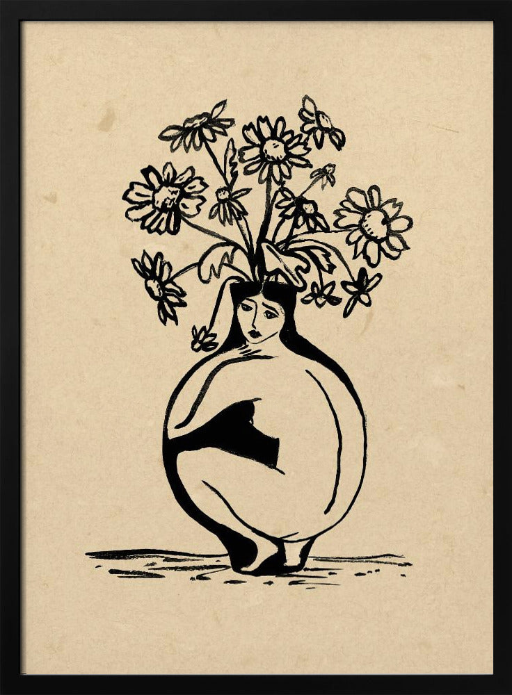 Woman in vase Poster