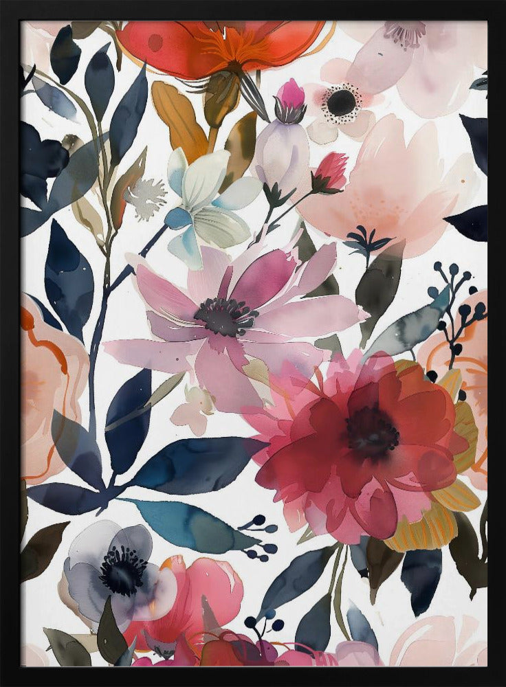 Watercolor Floral No. 5 Poster