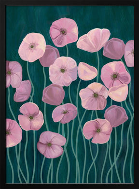 Pink poppies Poster