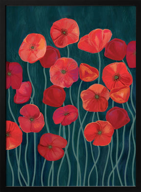 Red poppies Poster