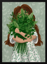 Girl with posy Poster