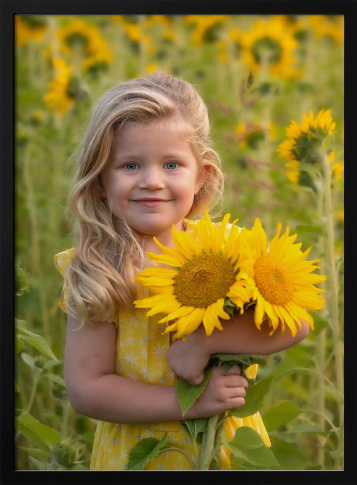 Sunflower girl Poster