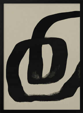 Black Strokes No 19 Poster