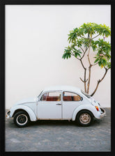 Pastel Volskwagen Beetle in the streets of Oaxaca Mexico Poster