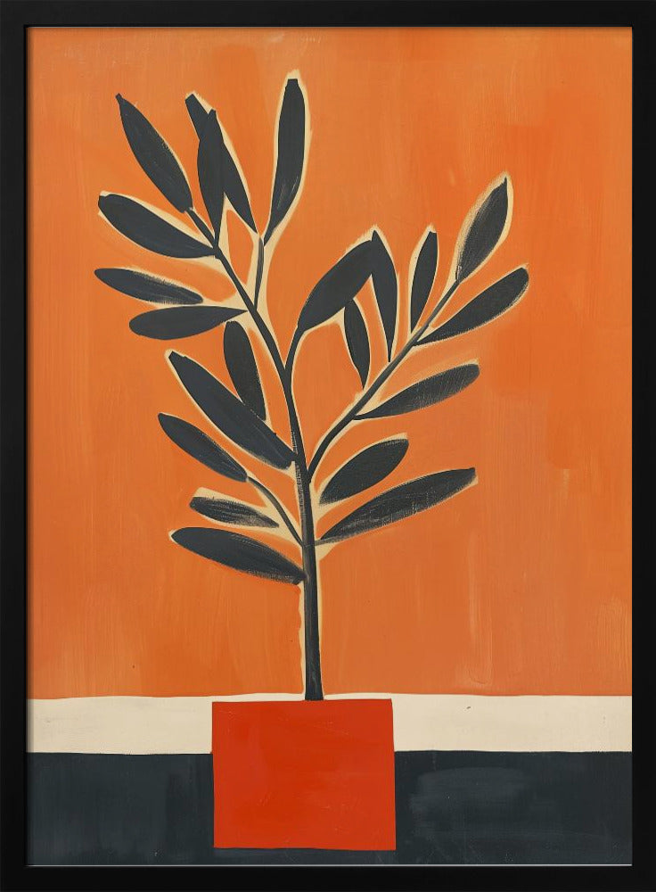 Orange Plant Poster