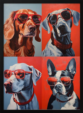 Dogs In Shades Poster