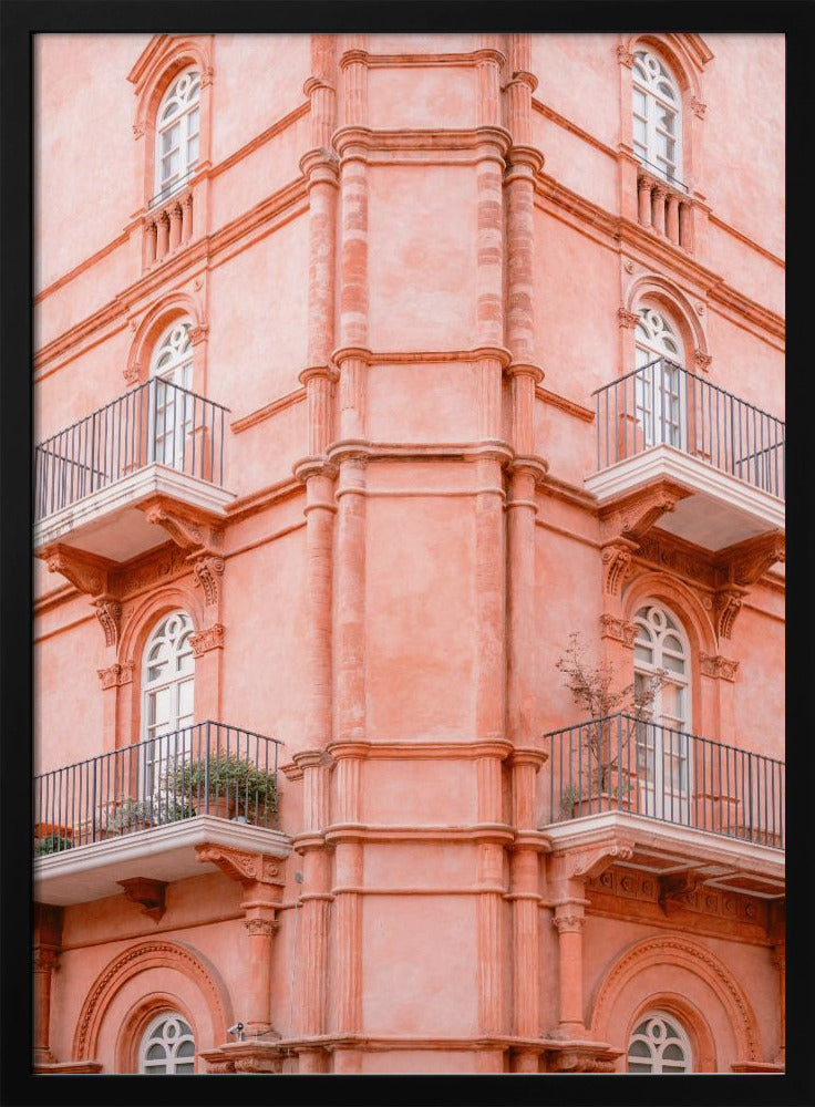 Pastel Pink Umbria | Italy travel photography Poster