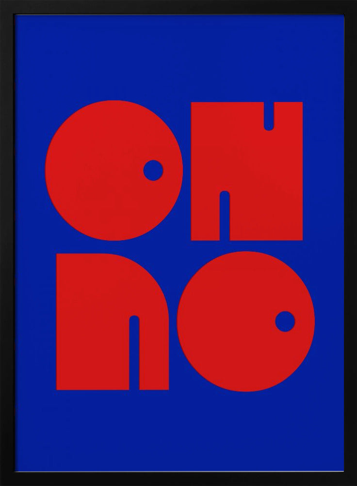 Oh No Dark Blue Recovered.psdratio 3x4 Print By Bohonewart Poster