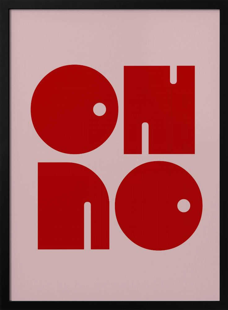 Oh No Pink Red.psdratio 3x4 Print By Bohonewart Poster