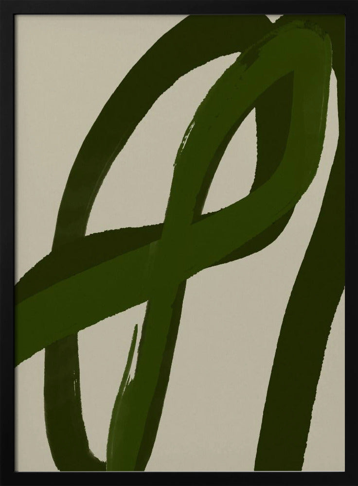 Green Strokes No 1 Poster