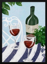 Red wine under the tree Poster