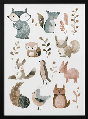 Cute Animals No 2 Poster