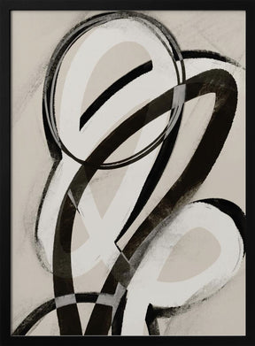 Black And White Strokes No 1 Poster