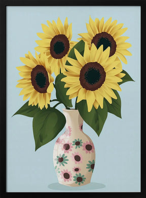 Vase of Sunflowers Poster