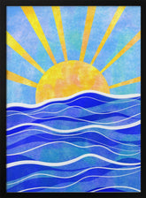 Sea Sunset Blue Poster