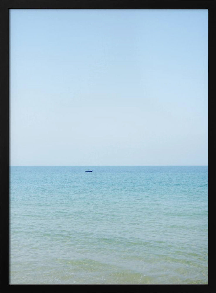 Tiny Blue Boat Poster