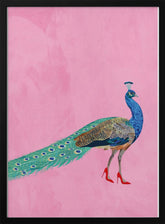 Peacock wearing heels Poster