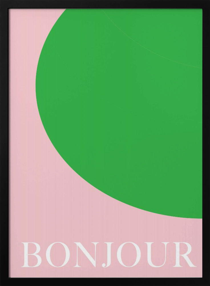 Bonjourpinkgreen Size24x36 Poster