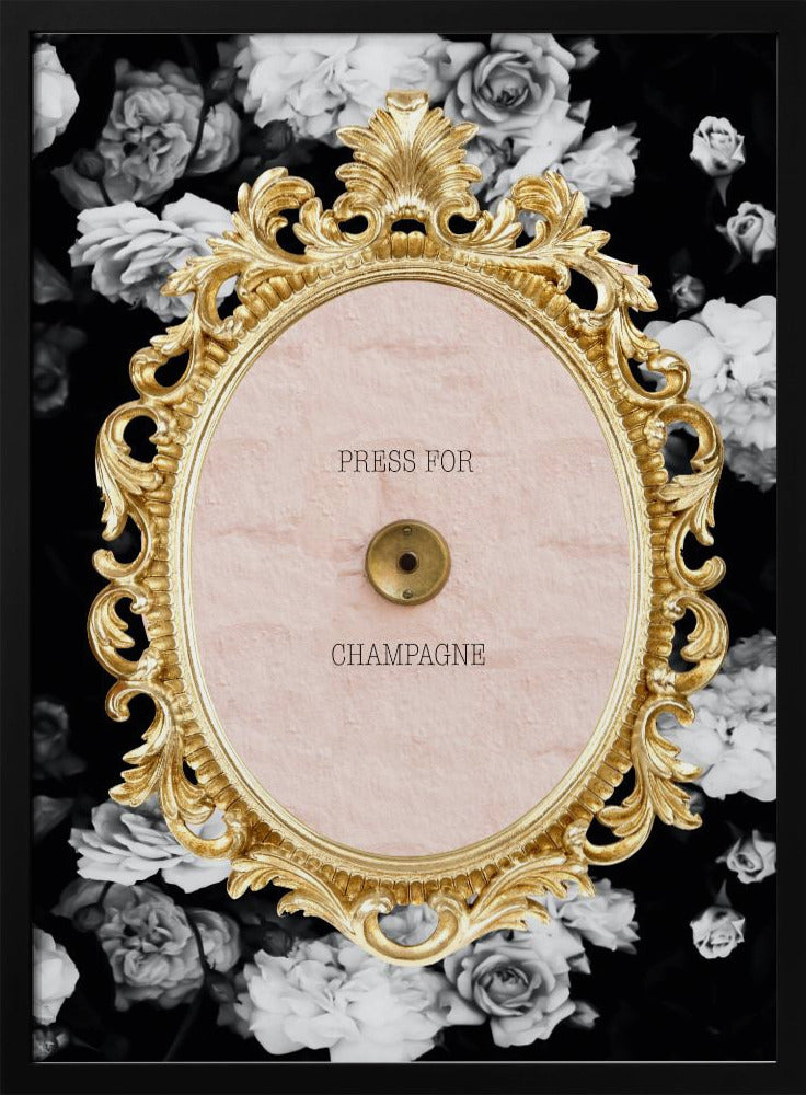 Champagnedarkfloral Ratio2x3 Poster