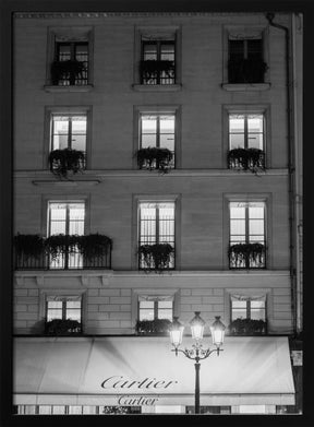 Paris Place Vendome Black and White Poster