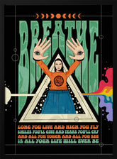 Breathe Lyrics Psychedelic Poster