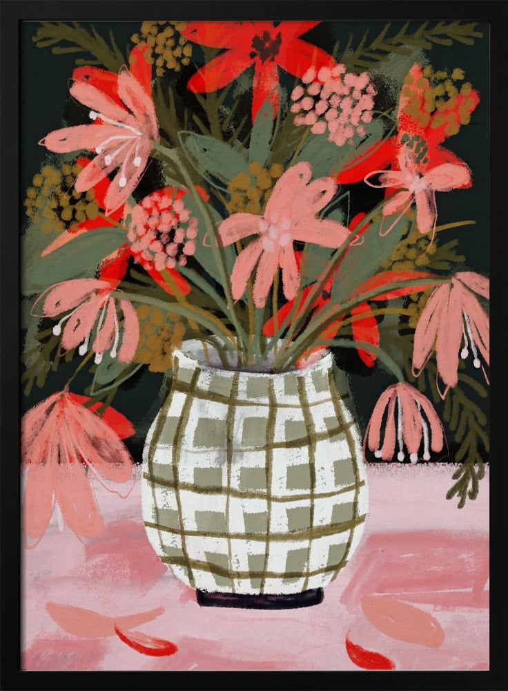 Plaid Vase Poster