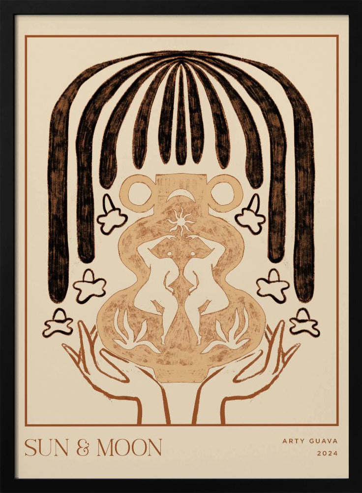 Vessel Collection : Sun &amp; Moon (LineArt) Poster