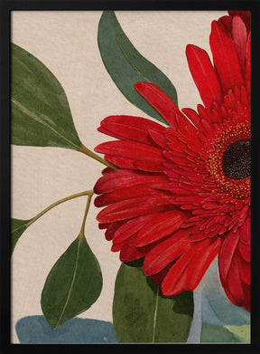 Red Gerbera Daisy Detail2 Poster