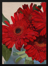 Red Gerbera Daisy Detail 3 Poster