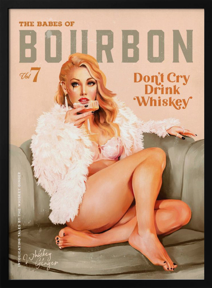 Babes of Bourbon Vol 7 Sexy Vintage Whiskey Pinup Girl Poster