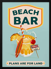 Beach Bar Summer Tropical Cocktail Bar Art Poster