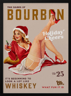 Babes of Bourbon Vol 25 Holiday Cheer Christmas Pinup Poster