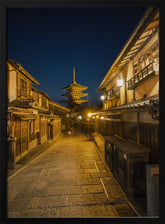 Historic Kyoto with Yasaka Pagoda in the evening Poster