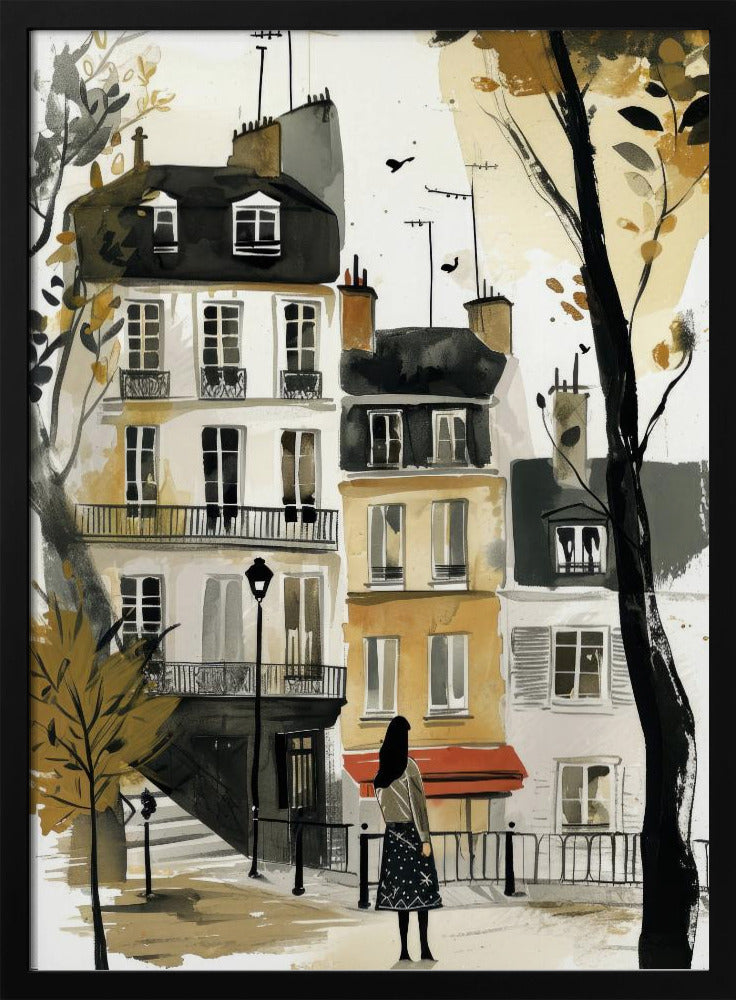 Paris  Watercolor Digital Painting (2) Poster