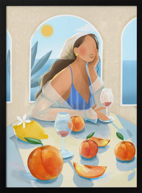 Girl with peaches Poster