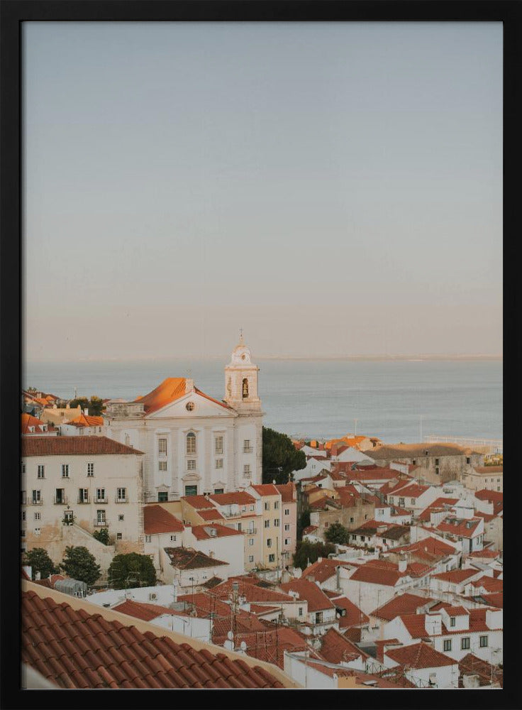 Golden Sunset in Lisbon Poster