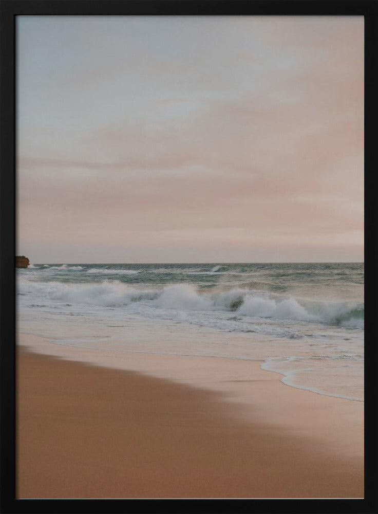 Pink Sunset Beach Poster