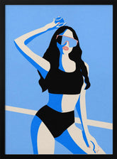 Blue Sport Girl Poster