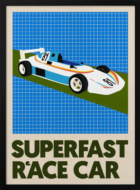 Superfast Race Car Poster