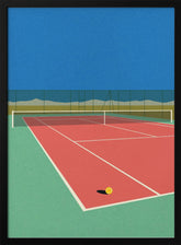 Tennis Court In the Desert Poster