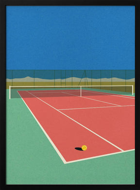 Tennis Court In the Desert Poster