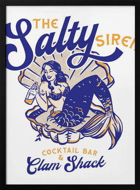 Salty Siren Cocktail Bar &amp; Clam Shack Mermaid Poster