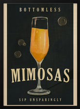 Bottomless Mimosas Art Deco Cocktail Bar Art Poster