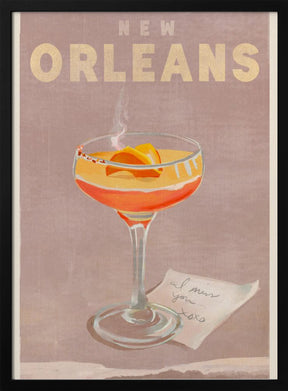 New Orleans Cocktail Travel Poster Poster