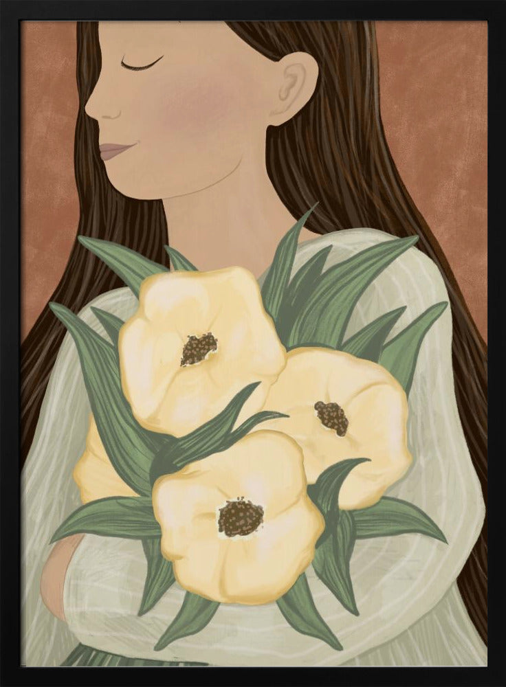 Pale Yellow Flowers Poster