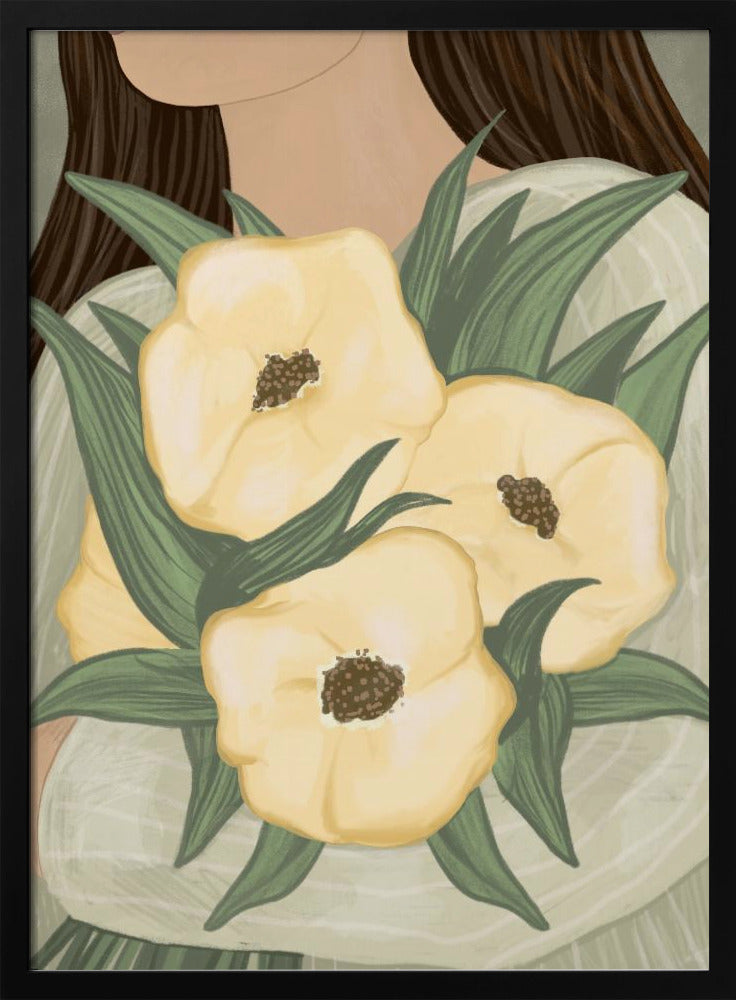 Pale Yellow Flowers Poster