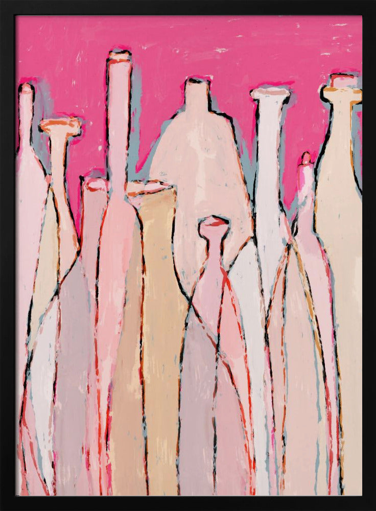 Pastel bottles Poster